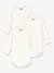 Pack of 3 long-sleeved bodysuits by PETIT BATEAU white 