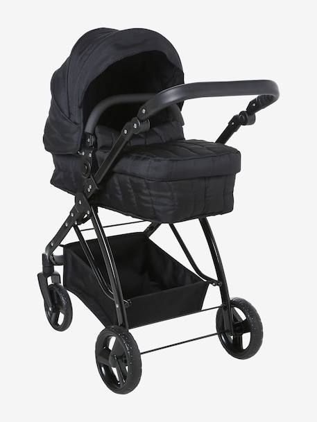 3-in-1 doll pram black 