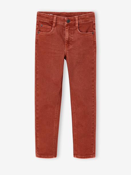 MEDIUM Hip, MorphologiK Slim Leg Coloured Trousers, for Boys beige+black+clay beige+night blue+petrol blue+rust+tomato red 