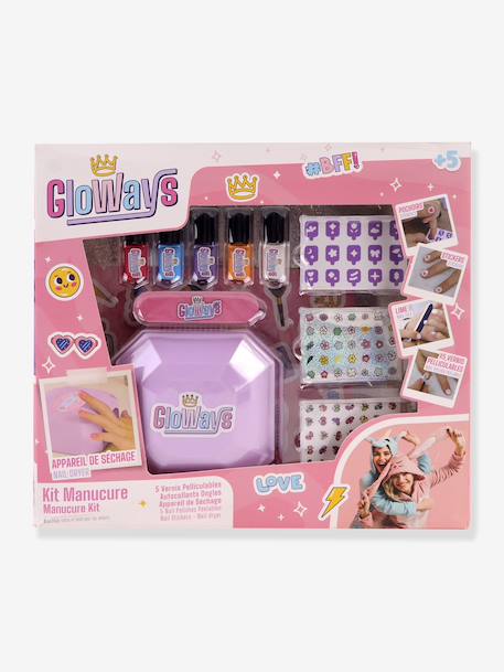 Manicure set with nail dryer rose 