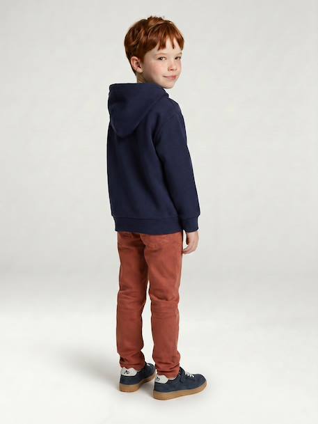 NARROW Hip, MorphologiK Slim Leg Coloured Trousers, for Boys beige+black+clay beige+emerald green+night blue+petrol blue+rust+tomato red 