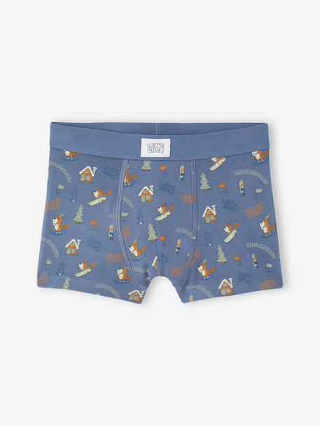 Pack of 5 boxer shorts for boys denim blue 