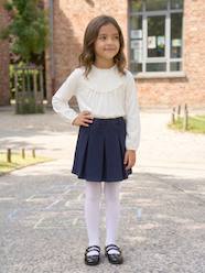 -Easy-to-Slip-On Pleated Skirt for Girls