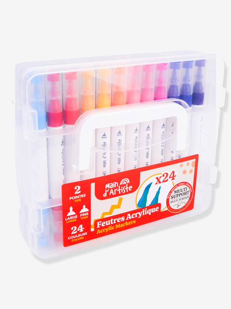 24 double-tip acrylic markers multicoloured 