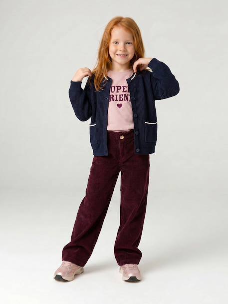 Knit cardigan for girls navy blue 