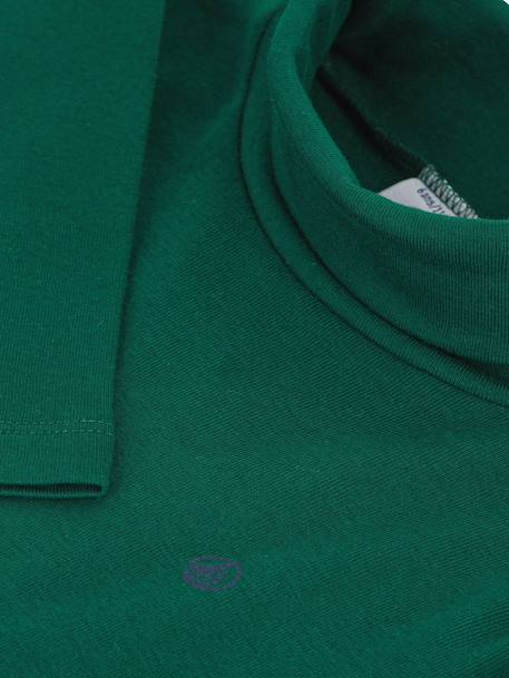 Roll-neck top for kids by PETIT BATEAU fir green 