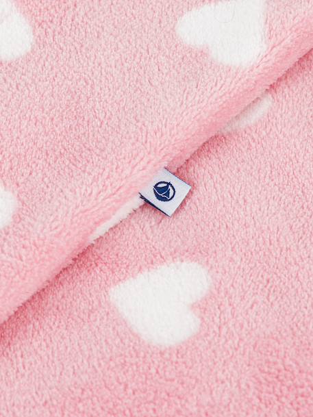 Baby heart print all-in-one by PETIT BATEAU light pink 