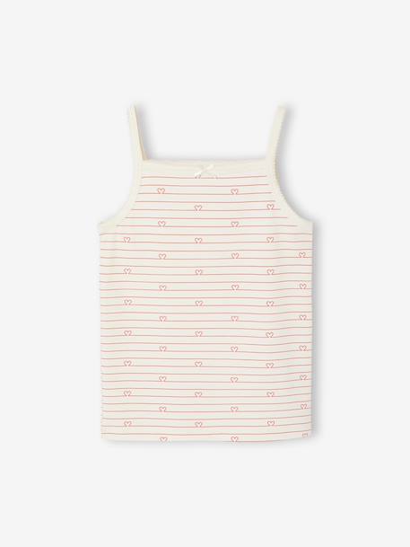 Pack of 3 camisoles for girls beige 
