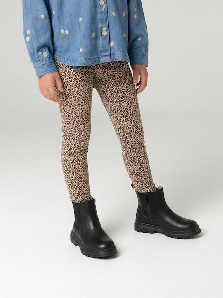 Pack of 3 leggings for girls ink blue+vanilla 