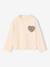 Long-sleeved T-shirt for girls ecru+vanilla 