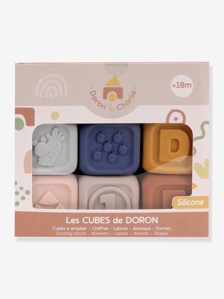 6 stacking cubes multicoloured 