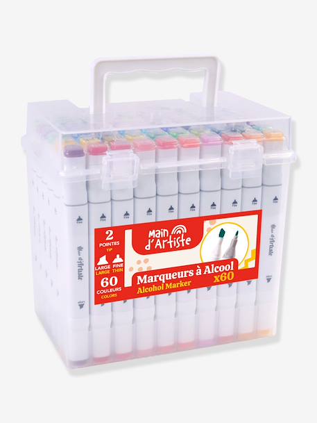 60 dual-tip alcohol markers by Main d'Artiste multicoloured 