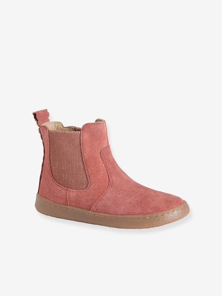 Leather Boots for Girls beige+bronze+brown+camel+green+navy blue+old rose 