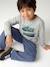 Top with Fun Motif for Boys ecru+marl grey+slate grey 