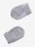 Baby hat, snood and mittens set marl grey 