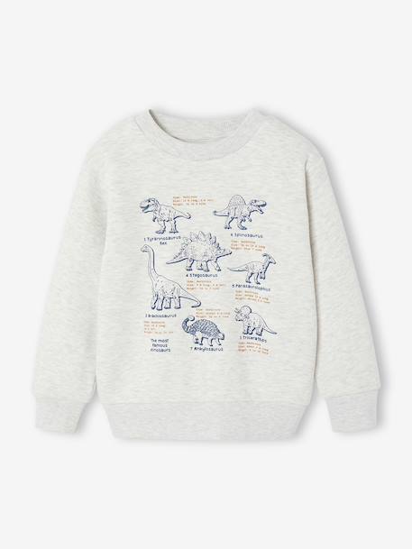 Sweatshirt with front print for boys marl red+marl white+night blue 