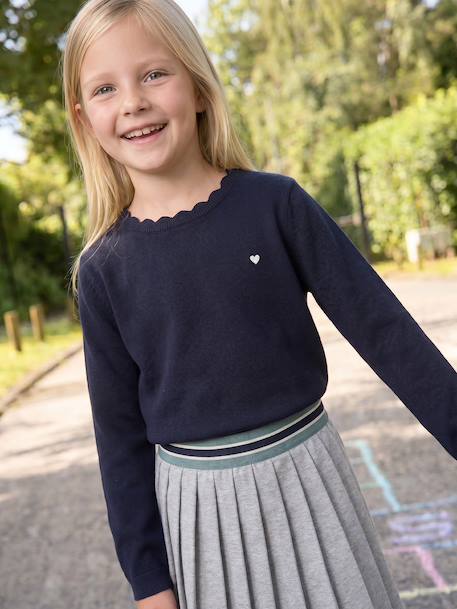 BASICS Jumper for Girls grey green+marl beige+navy blue+peony pink+raspberry pink 