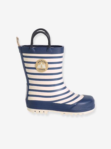 Striped Wellies for Babies light blue+navy blue+printed green+striped navy blue 