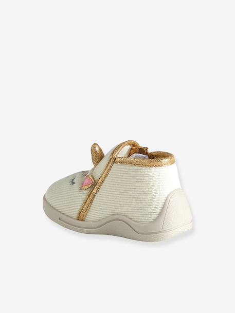Canvas Slippers with Zip, for Babies beige+pale pink+printed beige+printed white+vanilla 