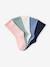 Pack of 5 Pairs of Dotted Socks for Girls dusky pink+pale pink+rose+rosy 