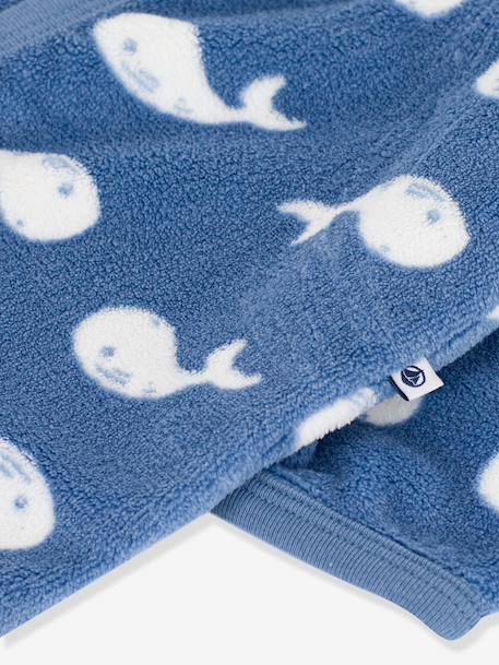 Baby whale print sleepsuit by PETIT BATEAU night blue 
