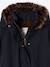 Lined parka for girls black 