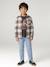 Long-sleeved T-shirt for boys bordeaux red+marl white+slate grey 