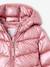 Lightweight hooded puffer jacket with a shimmer effect for girls pale pink+rose 