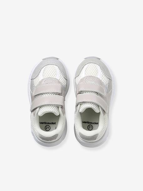 Baby first steps shoes with touch-fastening straps grey 