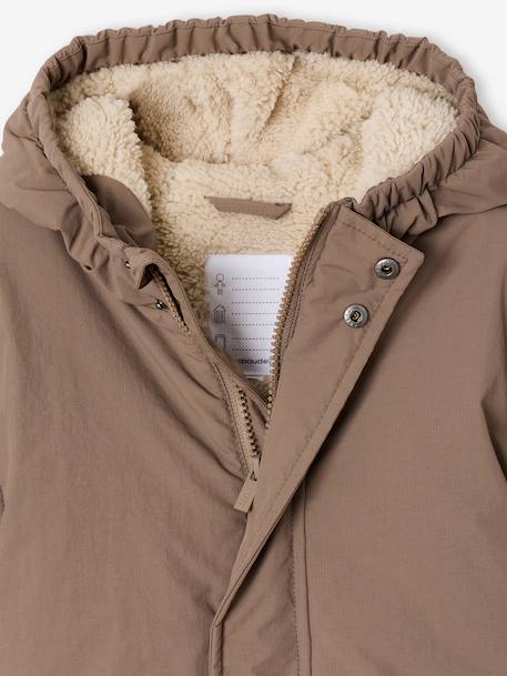 Hooded Sherpa-Lined Parka for Boys black+khaki+sage green+taupe 