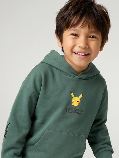 Pikachu hooded sweatshirt for boys green 