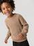 Round-neck jumper for boys marl beige 