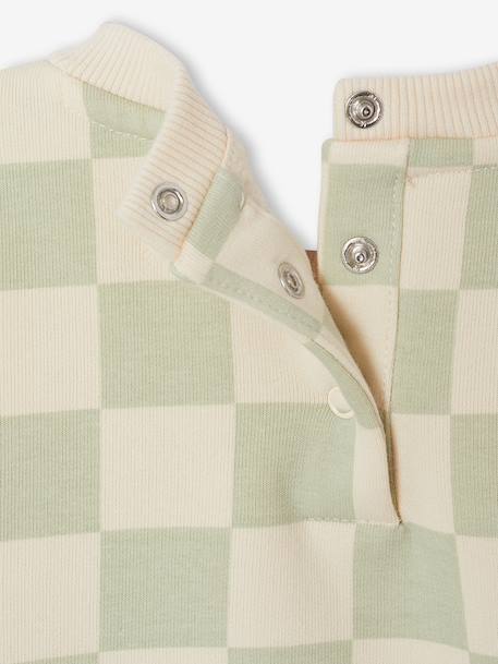 Long-sleeved sweatshirt for baby sage green 