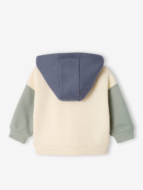 Personalised baby hooded sweatshirt sage green 