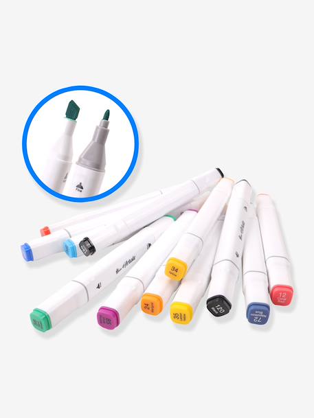 24 dual-tip alcohol markers by Main d'Artiste multicoloured 