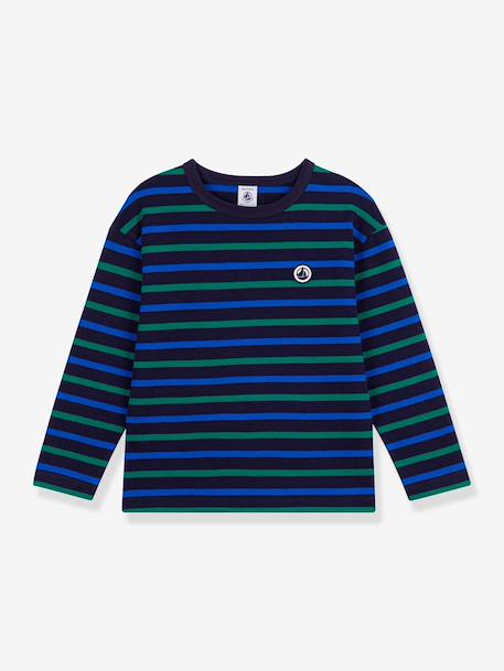 Breton top for kids by PETIT BATEAU blue 