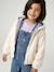 Reversible Leopard/Sherpa Windcheater with Hood for Girls beige+vanilla 