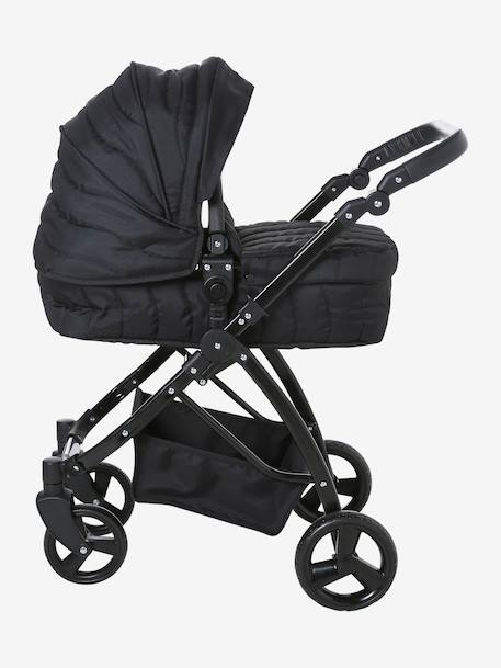 3-in-1 doll pram black 