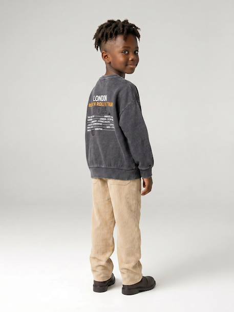 Corduroy Trousers, Easy to Slip On, for Boys beige+navy blue+slate blue 