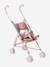 Large Lightweight Pushchair for Baby Dolls black+ecru+rose 