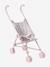 Large Lightweight Pushchair for Baby Dolls black+ecru+rose 