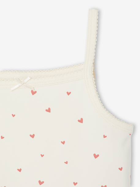 Pack of 3 camisoles for girls beige 