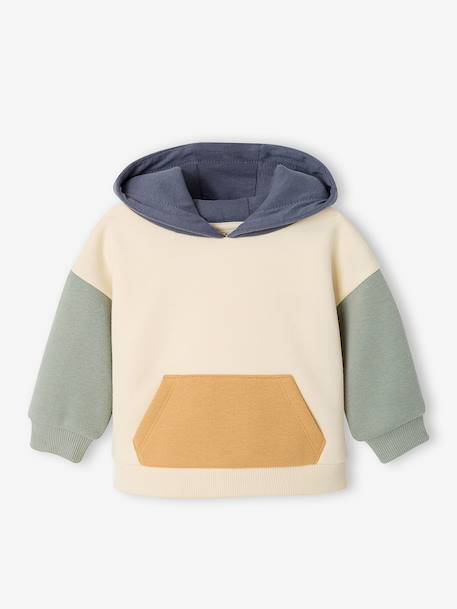 Personalised baby hooded sweatshirt sage green 