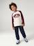Long-sleeved raglan T-shirt for boys bordeaux red 