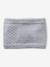 Baby hat, snood and mittens set marl grey 