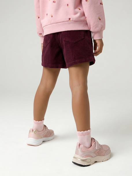 Pleated skort for girls beige+bordeaux red+English green 
