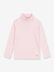 Girls-Tops-Roll Neck Tops-Striped roll-neck top for kids by PETIT BATEAU 