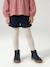 Corduroy Shorts with Heart Pockets, Easy To Slip On, for Girls khaki+navy blue+old rose+rose 