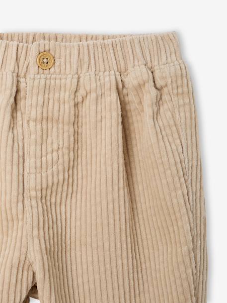 Corduroy trousers for baby boys beige 