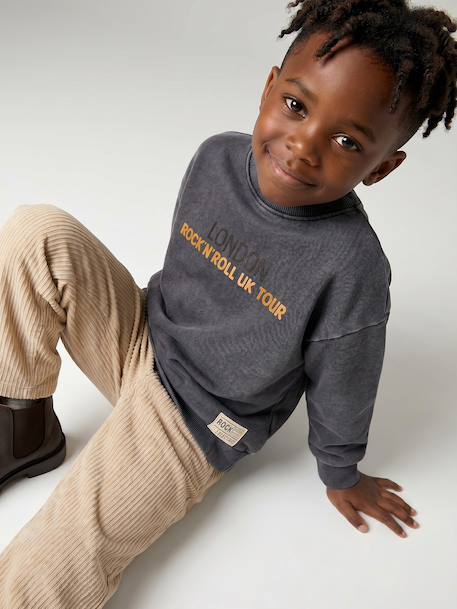 Crewneck sweatshirt for boys slate grey 